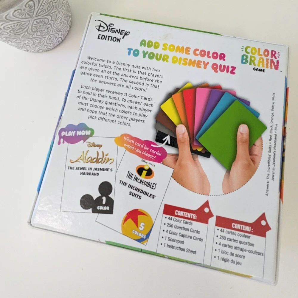 Disney Trivia Color Brain Game EUC For Disney Enthusiasts